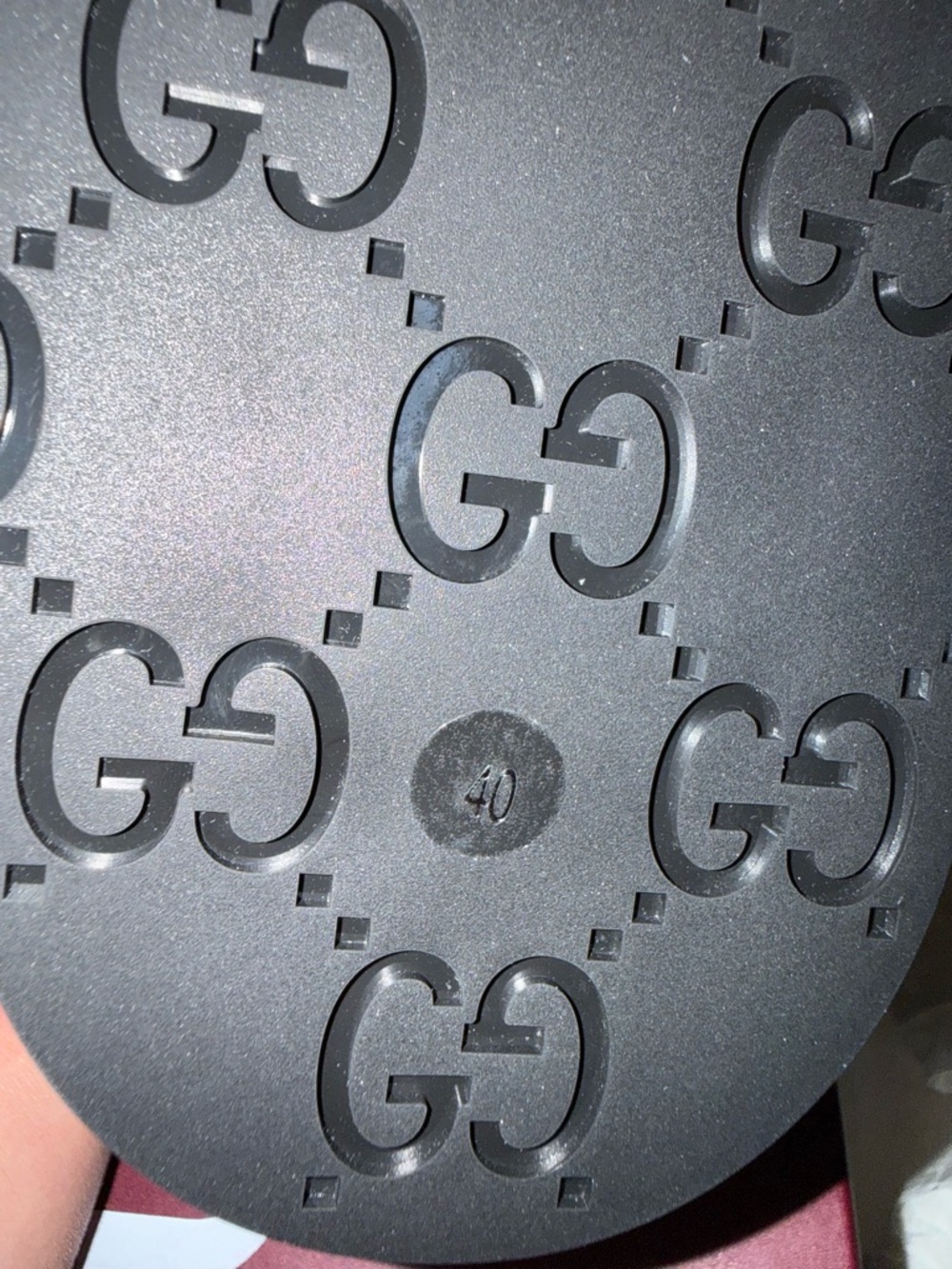 Gucci Black Embossed GG Kids Sandals with Gold Logo - Picture 4 of 12
